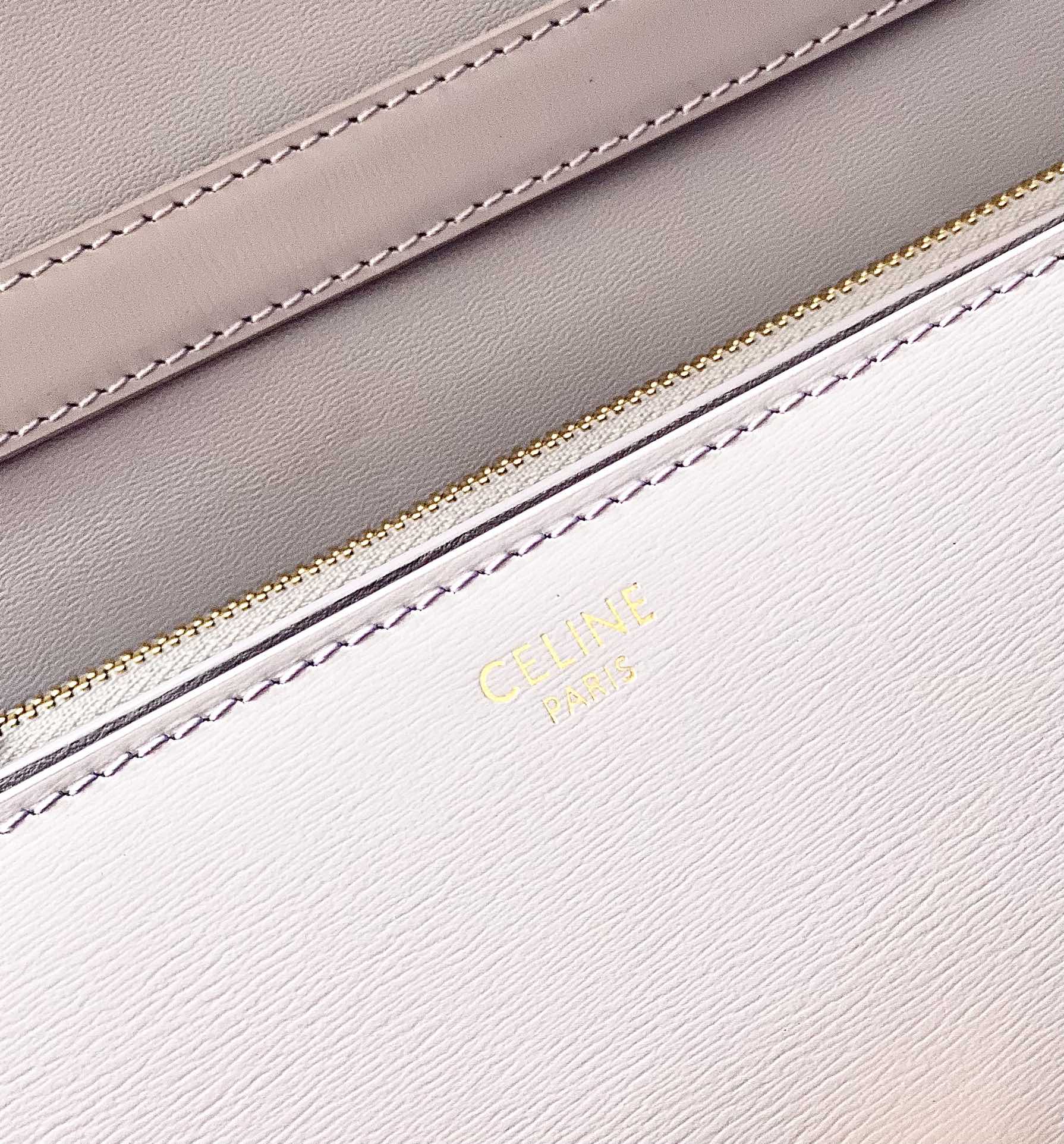 CELINE赛琳自然细牙签纹box牛皮肩背包164173
