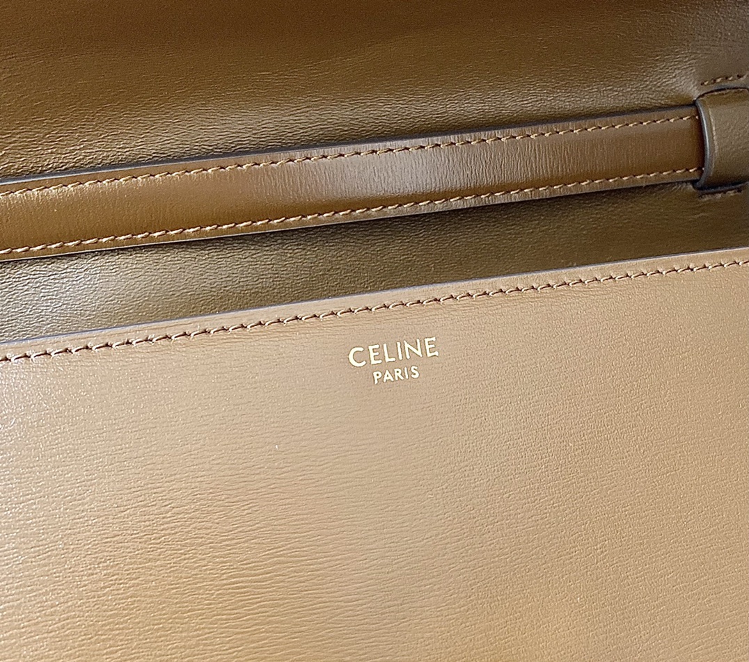 CELINE赛琳自然细牙签纹box牛皮肩背包164173