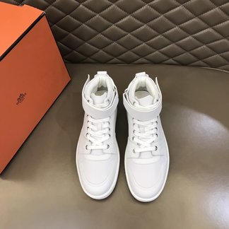 Hermes Flawless Shoes Sneakers Men Sheepskin TPU Fall/Winter Collection High Tops