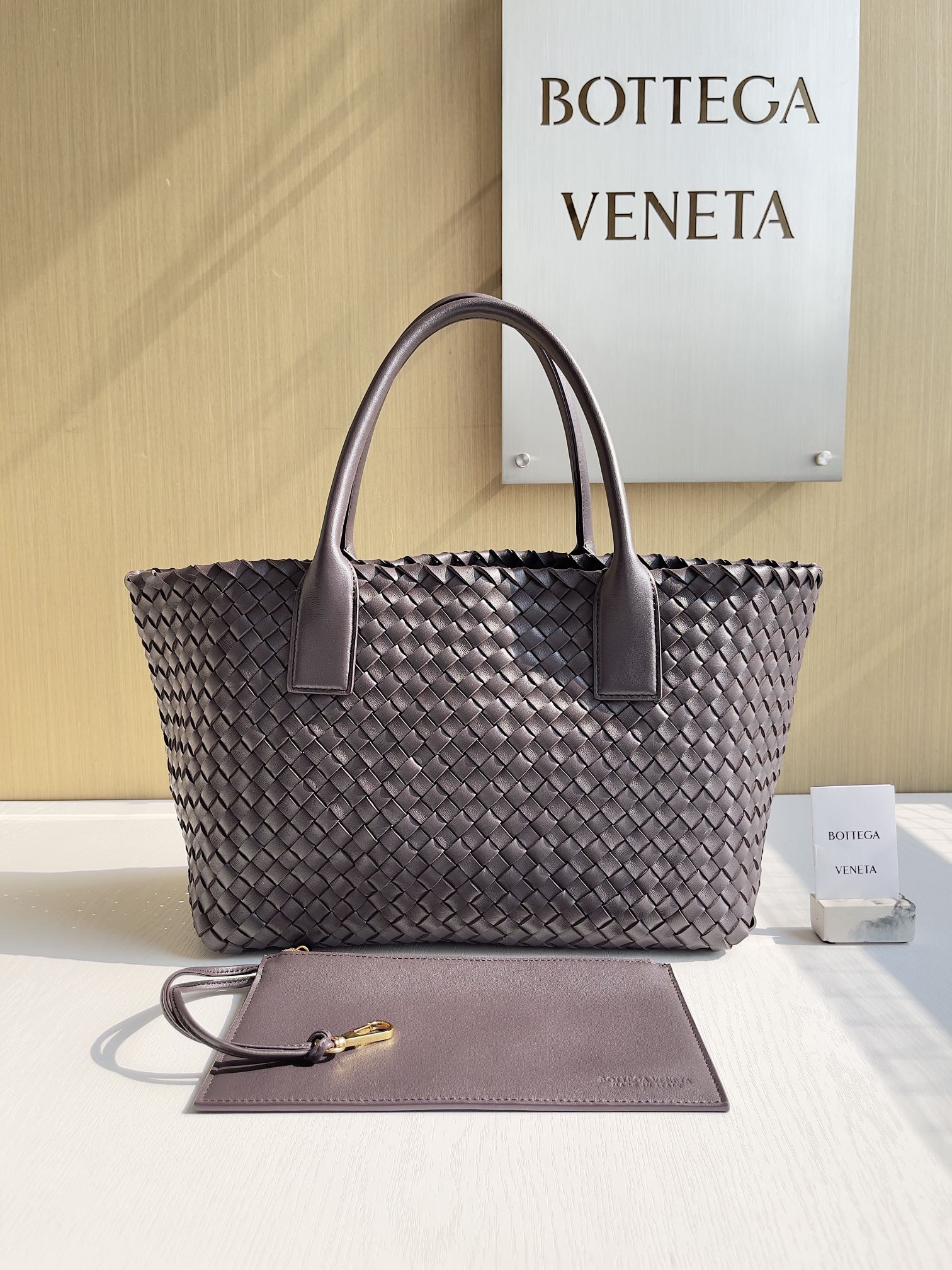 Bottega Veneta Hand-woven lambskin inside and out