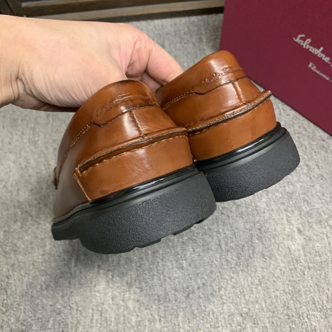 Ferragamo Style Leather Men's Shoes Men's Shoes Men's Shoes detail image 9 from source 783366