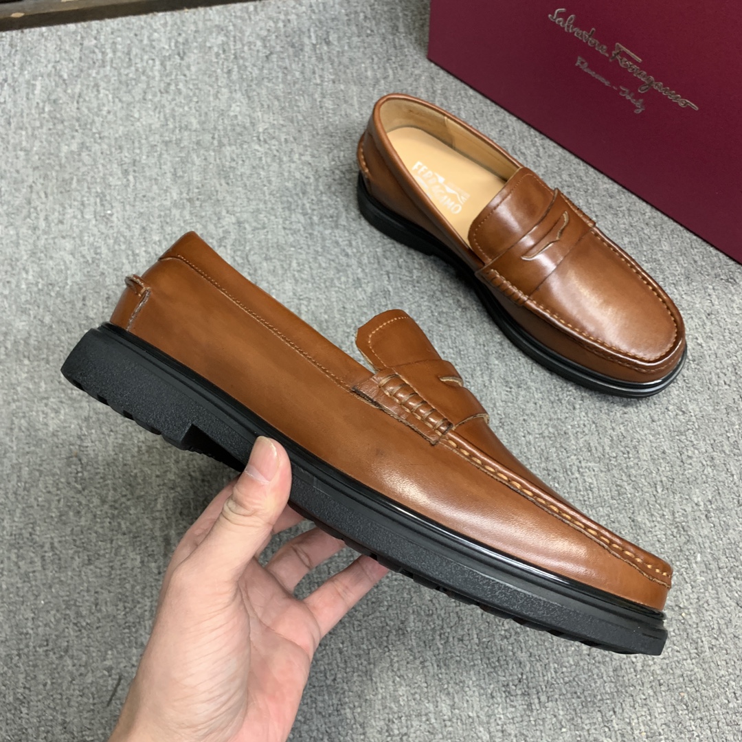 Ferragamo Style Leather Men's Shoes Men's Shoes Men's Shoes detail image 5 from source 783366