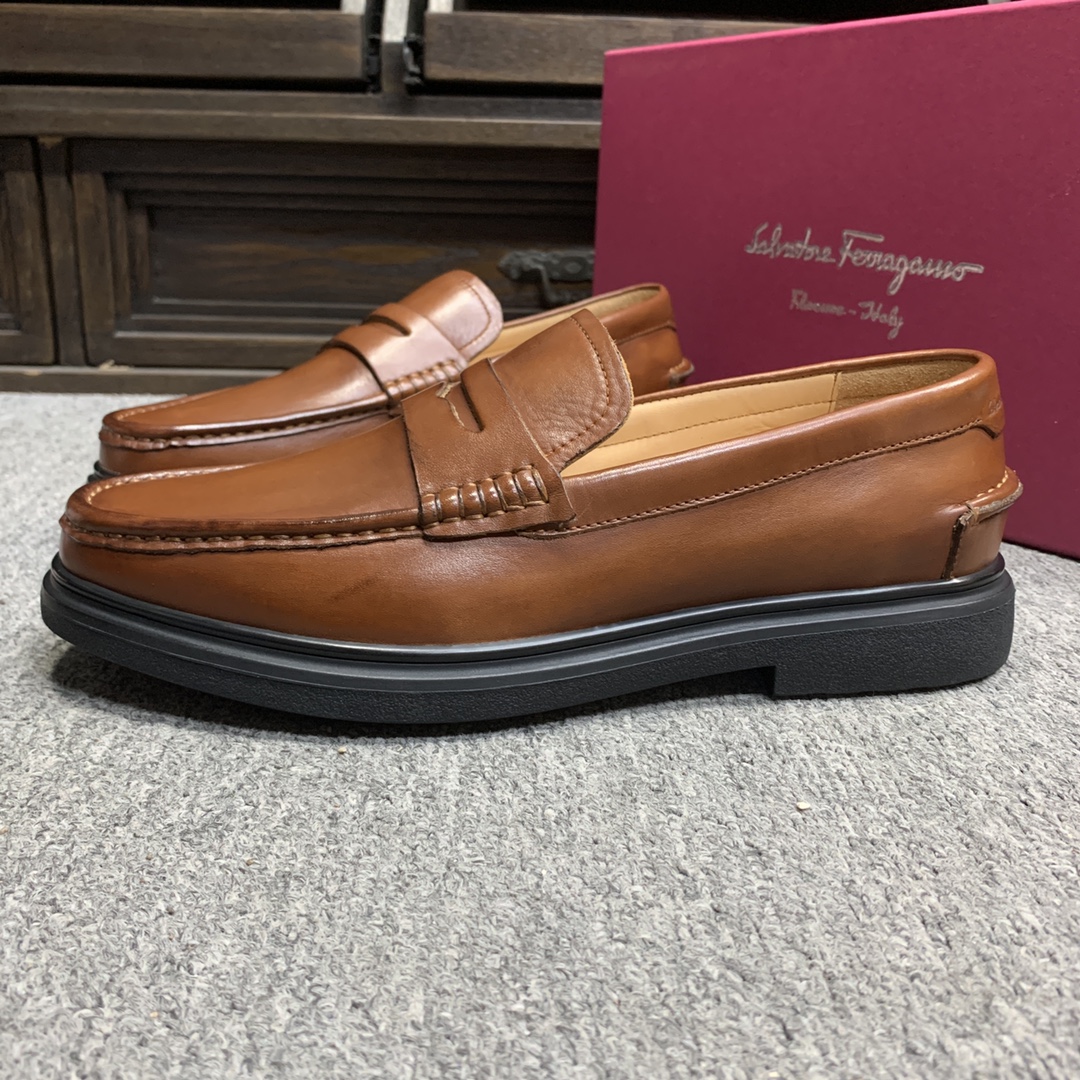 Ferragamo Style Leather Men's Shoes Men's Shoes Men's Shoes detail image 4 from source 783366