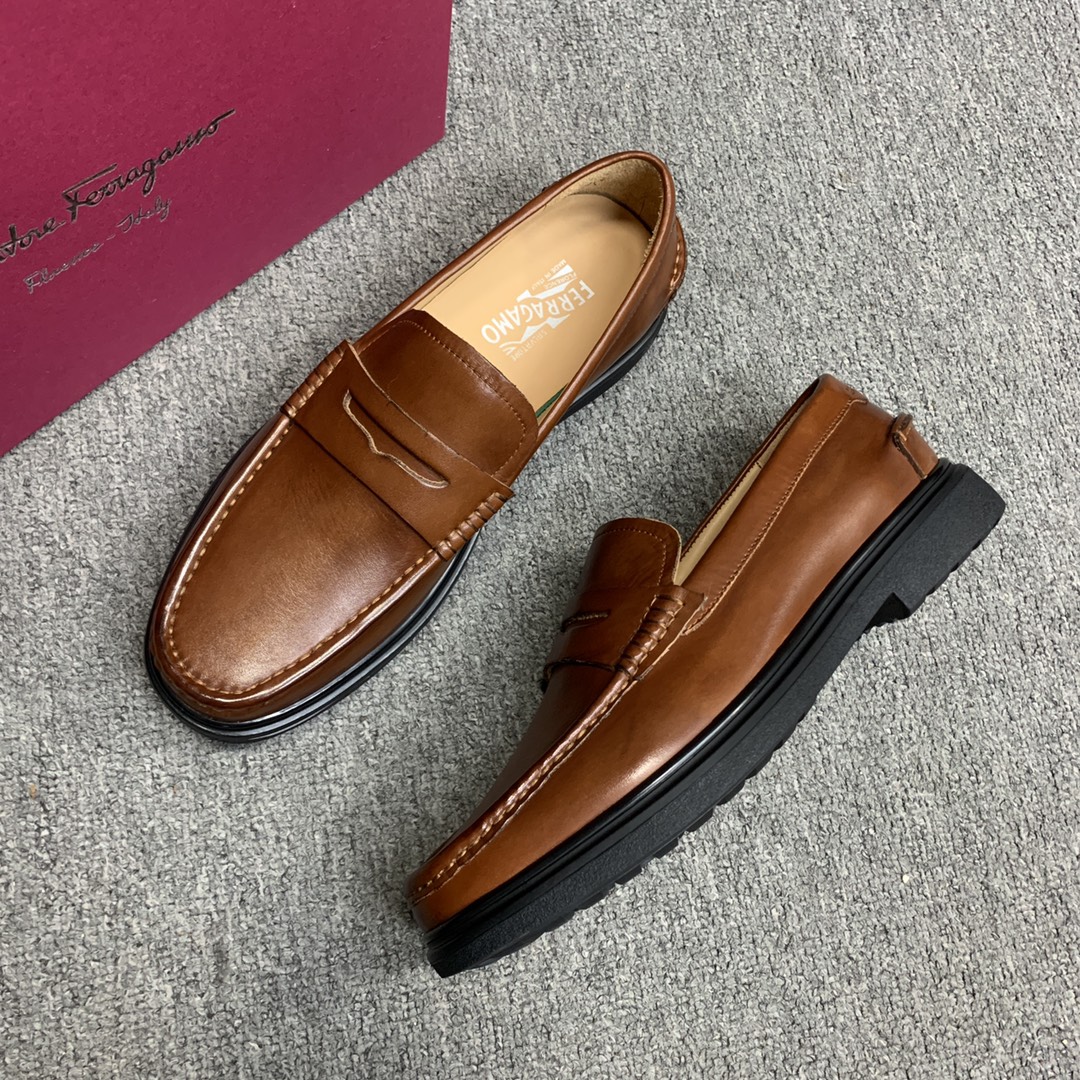 Ferragamo Style Leather Men's Shoes Men's Shoes Men's Shoes detail image 6 from source 783366