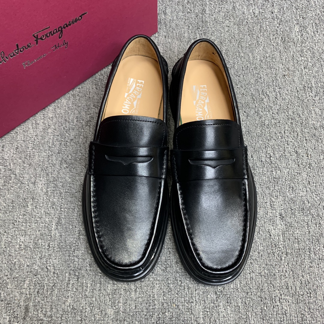 Ferragamo Style Leather Men's Shoes Lookbook Reference image 1