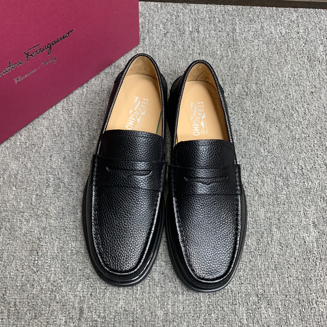 Ferragamo Style Leather Men's Shoes Lookbook Reference image 2