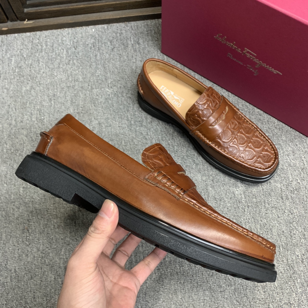 Ferragamo Style Leather Men's Shoes Men's Shoes Men's Shoes detail image 5 from source 783369