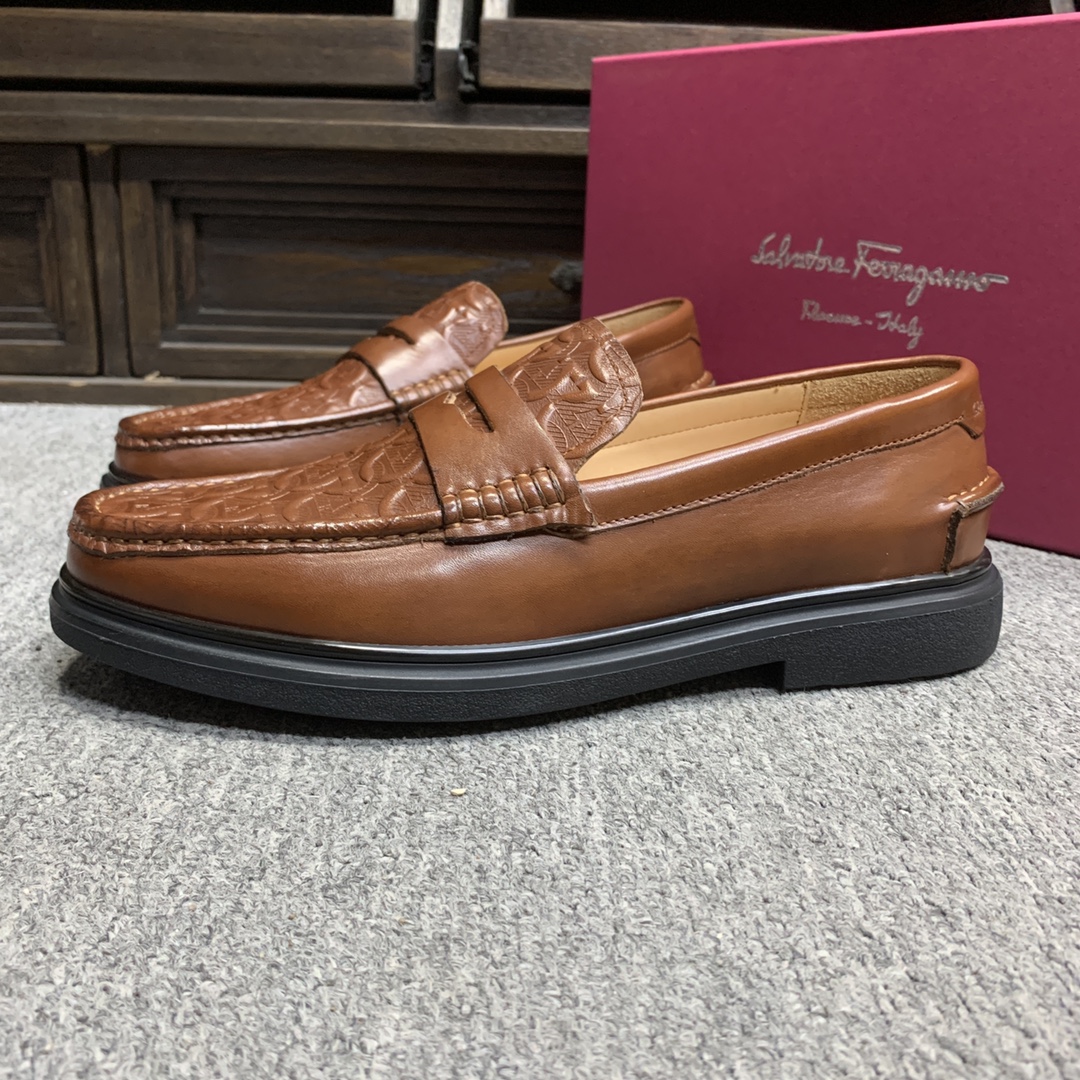 Ferragamo Style Leather Men's Shoes Men's Shoes Men's Shoes detail image 4 from source 783369