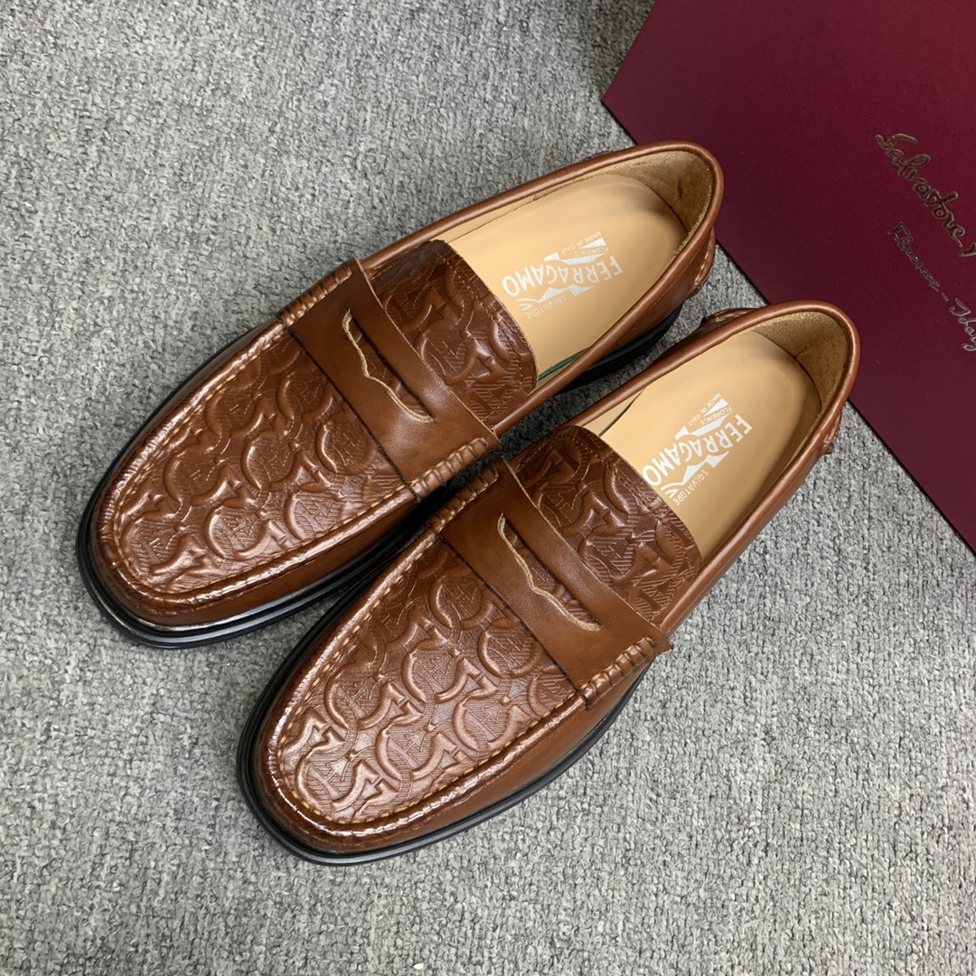 Ferragamo Style Leather Men's Shoes Men's Shoes Men's Shoes detail image 3 from source 783369