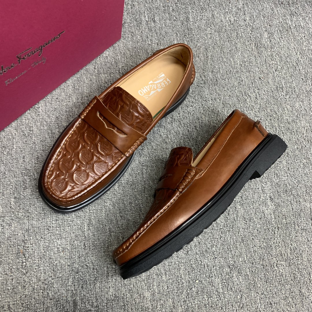 Ferragamo Style Leather Men's Shoes Men's Shoes Men's Shoes detail image 6 from source 783369