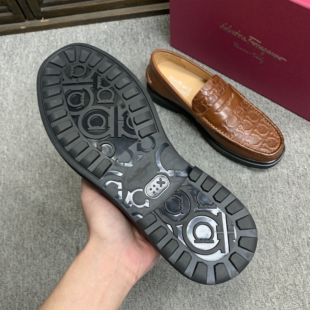 Ferragamo Style Leather Men's Shoes Men's Shoes Men's Shoes detail image 7 from source 783369
