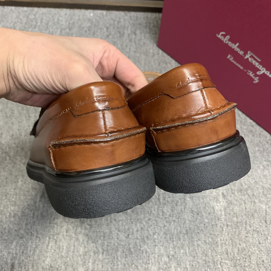 Ferragamo Style Leather Men's Shoes Men's Shoes Men's Shoes detail image 9 from source 783369