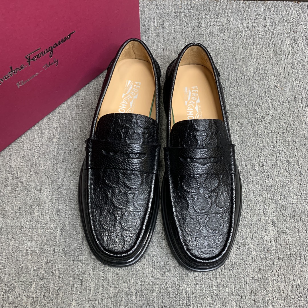Ferragamo Style Leather Men's Shoes Lookbook Reference image 1
