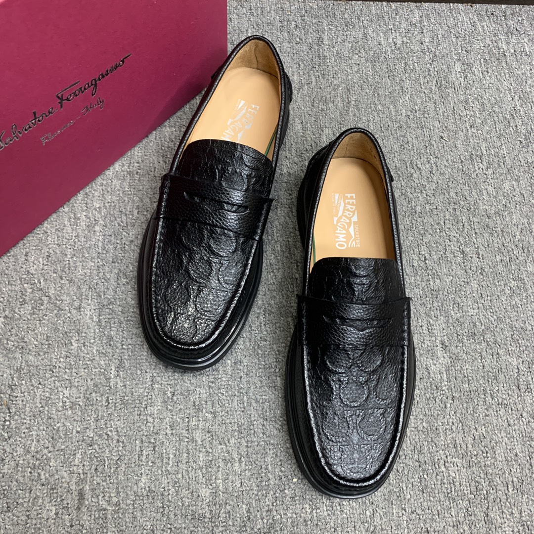 Ferragamo Style Leather Men's Shoes Lookbook Reference image 2