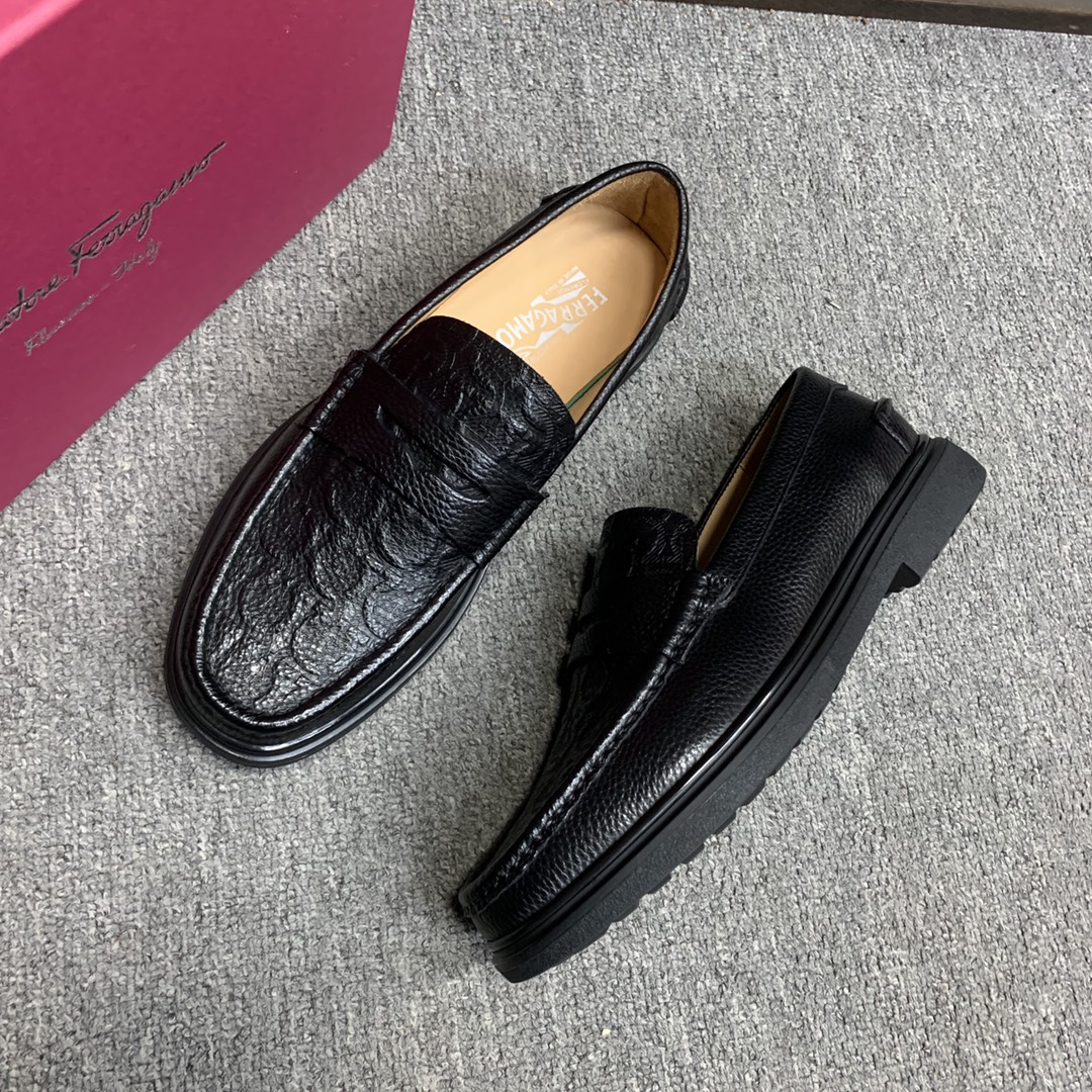 Ferragamo Style Leather Men's Shoes Men's Shoes Men's Shoes detail image 6 from source 783365