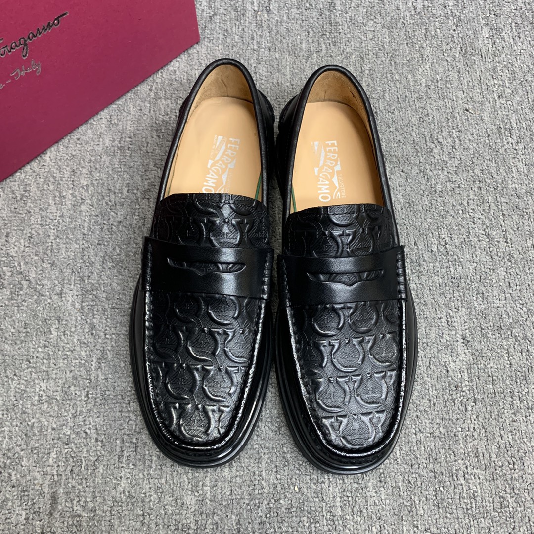 Ferragamo Style Leather Men's Shoes Lookbook Reference image 2