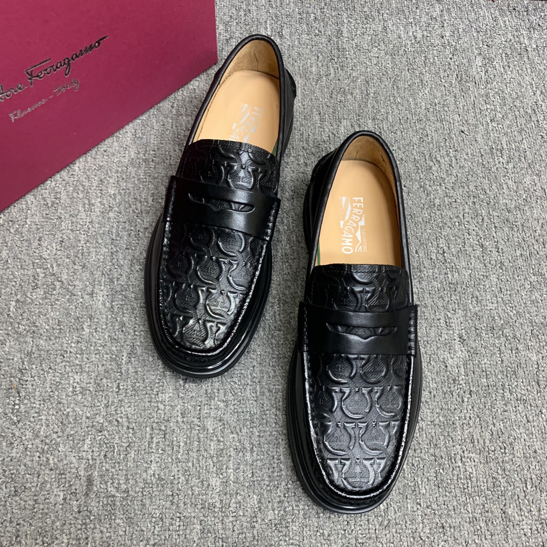Ferragamo Style Leather Men's Shoes Men's Shoes Men's Shoes detail image 3 from source 783362