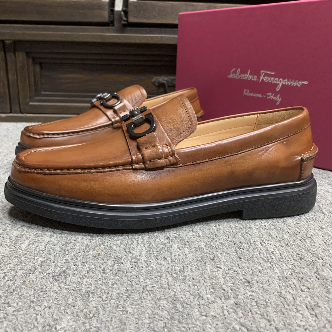 Ferragamo Style Leather Men's Shoes Men's Shoes Men's Shoes detail image 4 from source 783359