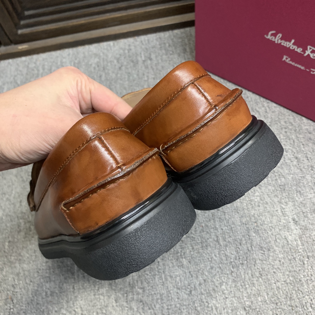 Ferragamo Style Leather Men's Shoes Men's Shoes Men's Shoes detail image 9 from source 783359