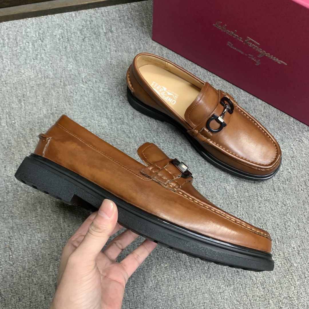 Ferragamo Style Leather Men's Shoes Men's Shoes Men's Shoes detail image 5 from source 783359