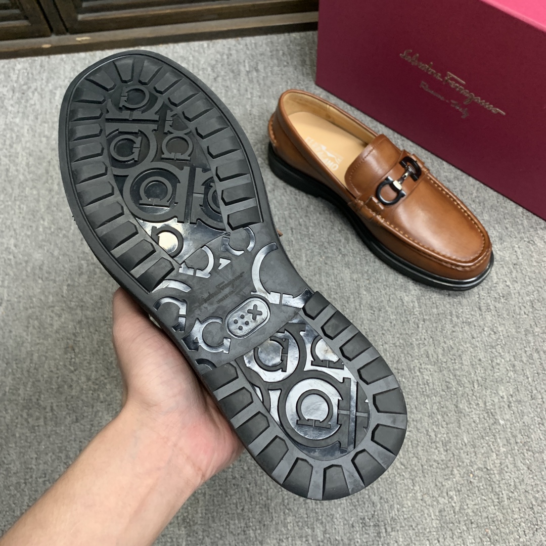 Ferragamo Style Leather Men's Shoes Men's Shoes Men's Shoes detail image 7 from source 783359