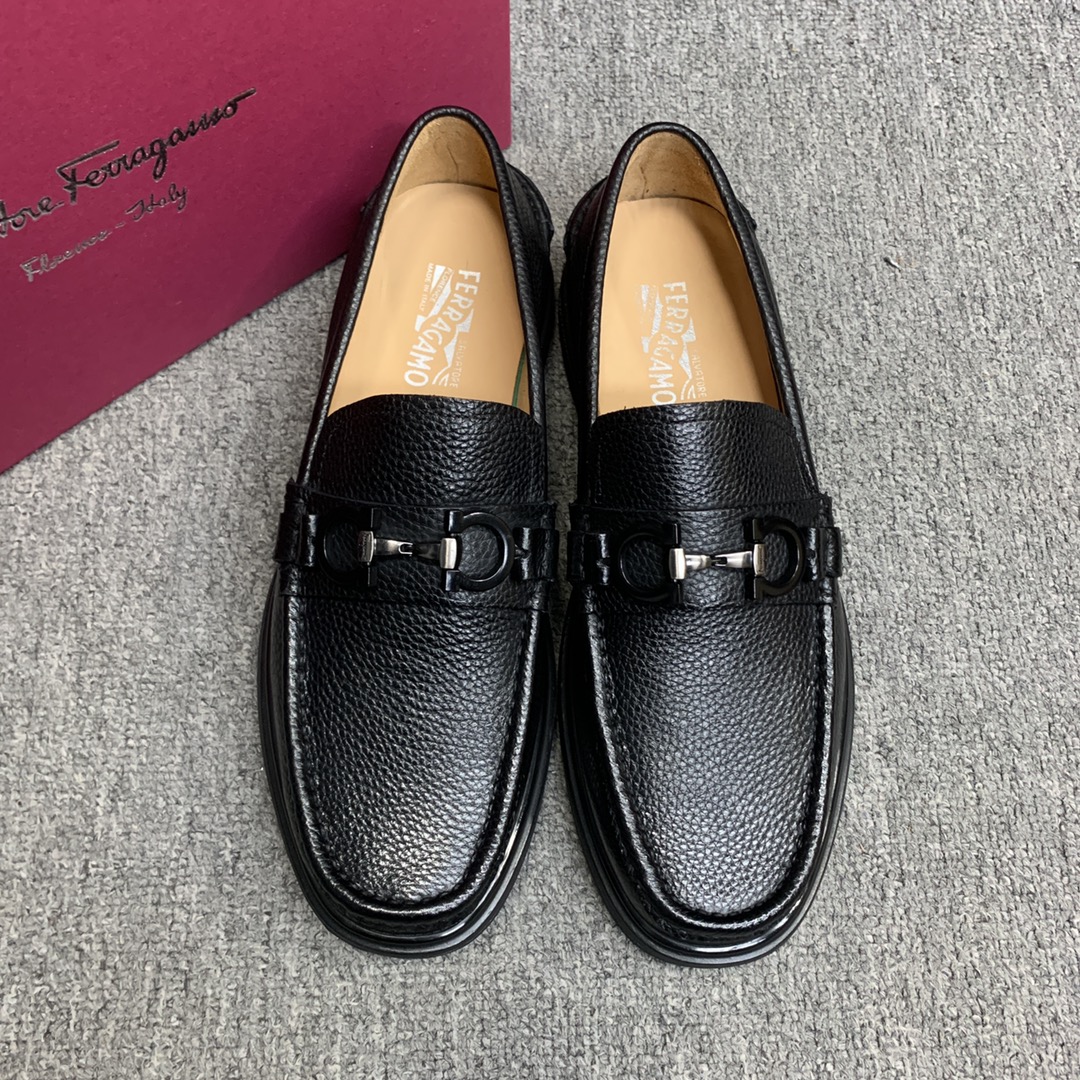 Ferragamo Style Leather Men's Shoes Lookbook Reference image 1