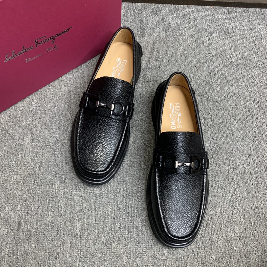 Ferragamo Style Leather Men's Shoes Lookbook Reference image 2