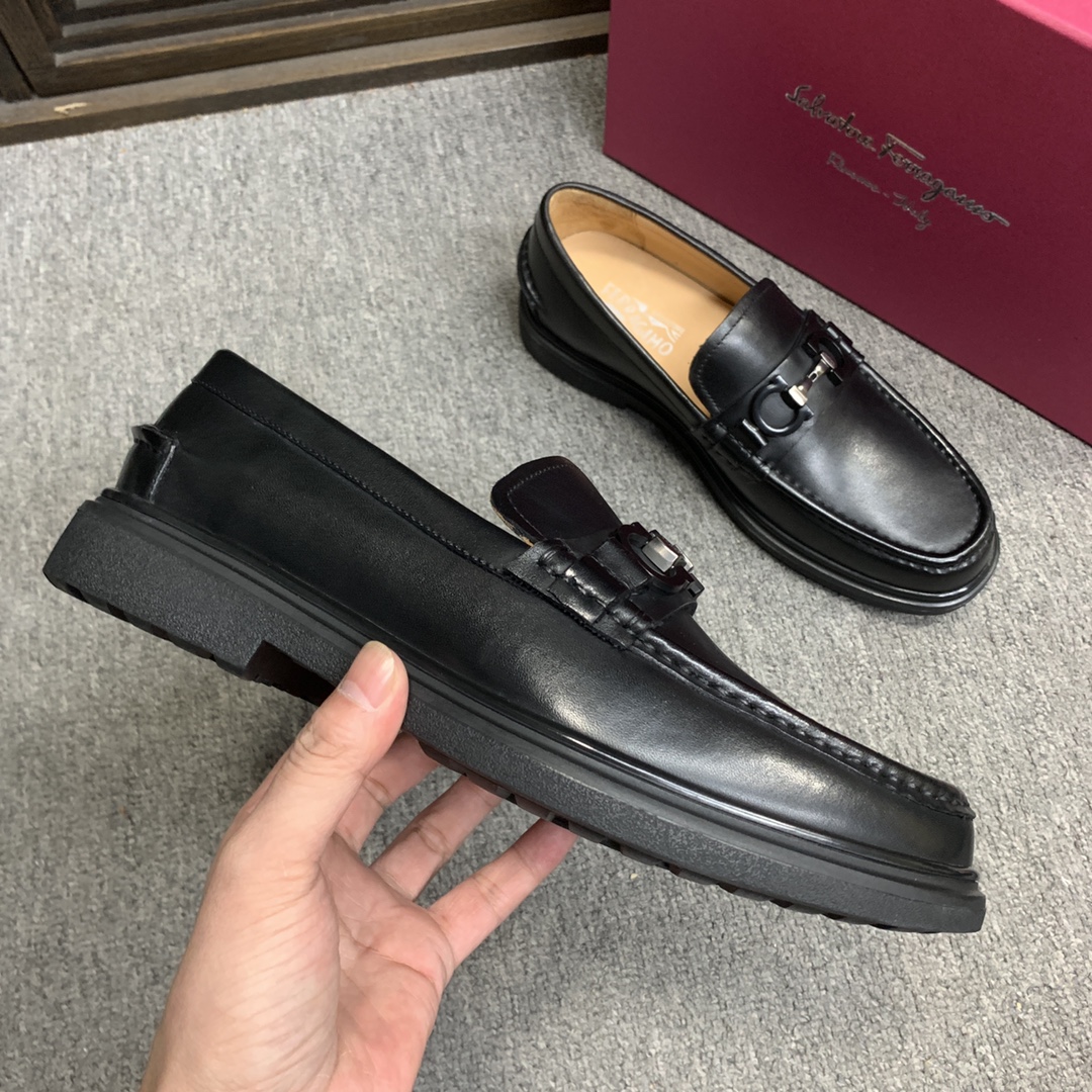 Ferragamo Style Leather Men's Shoes Men's Shoes Men's Shoes detail image 6 from source 783368