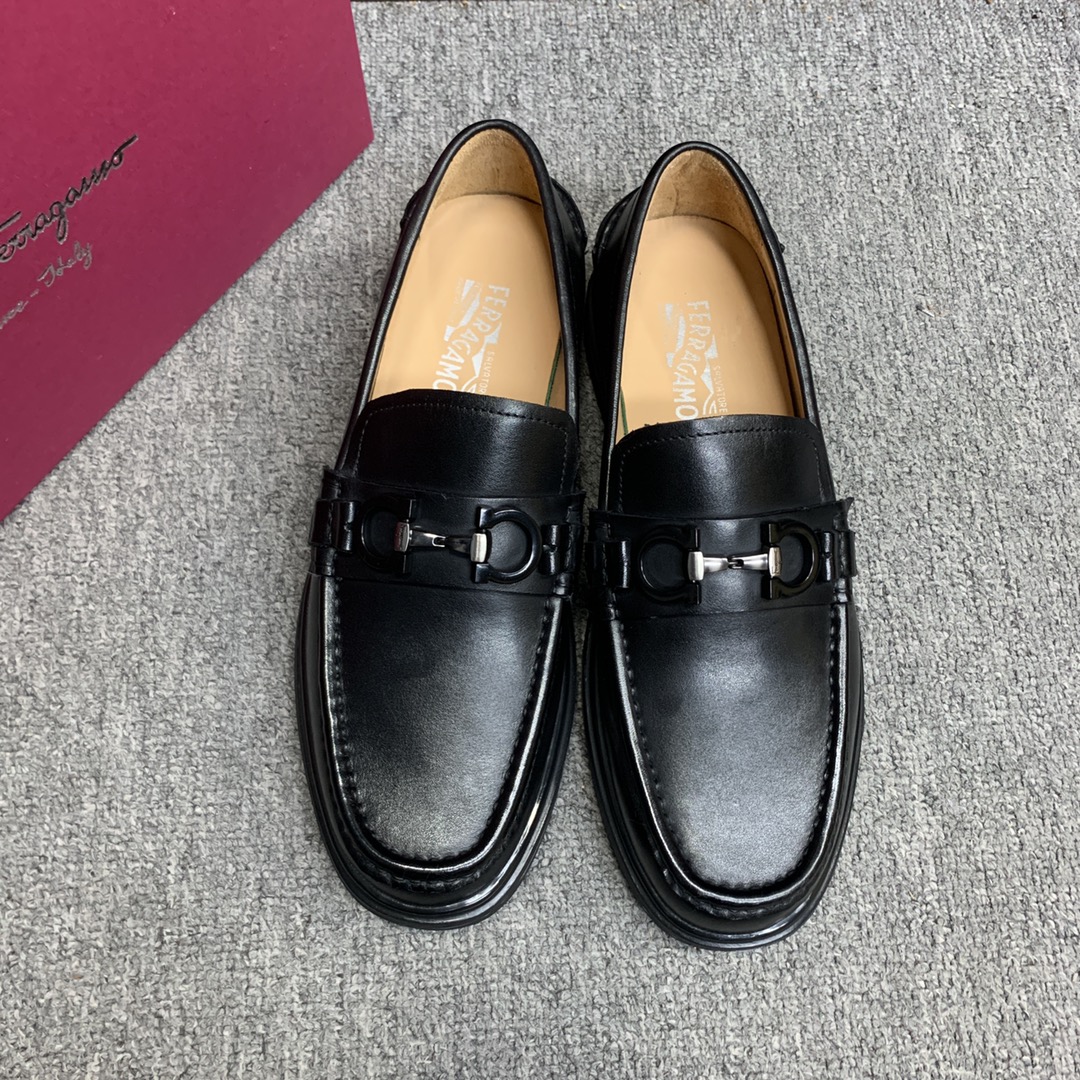 Ferragamo Style Leather Men's Shoes Lookbook Reference image 2