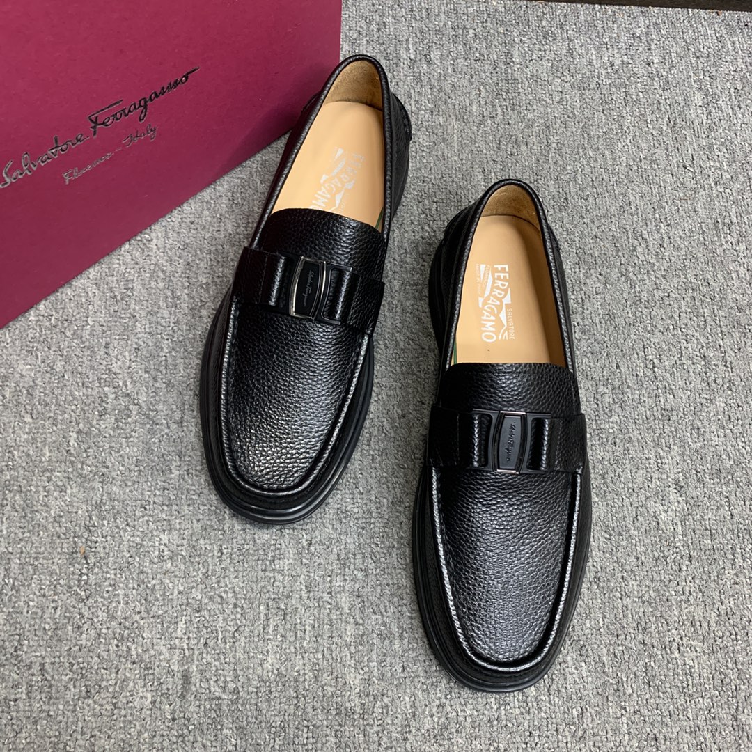 Ferragamo Style Leather Men's Shoes Lookbook Reference image 2