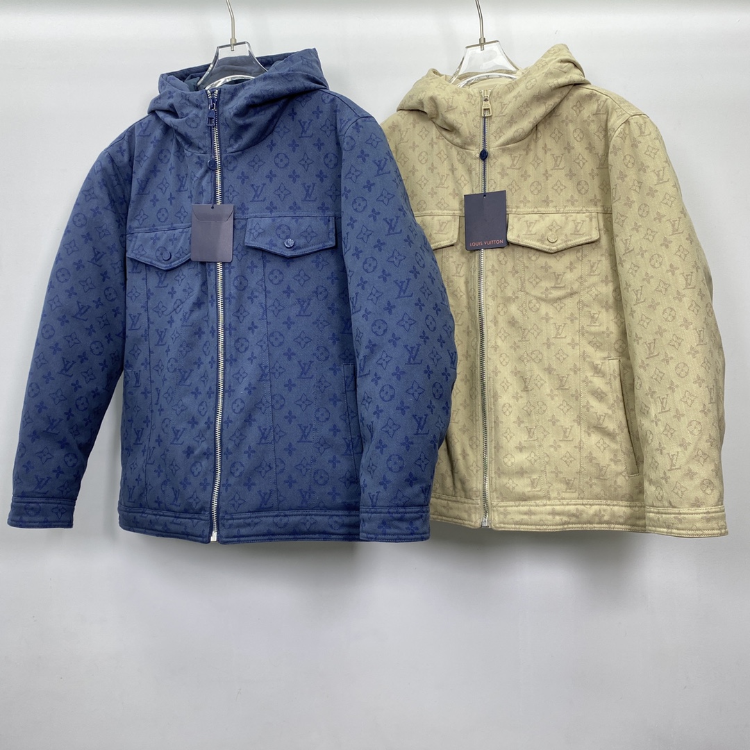 Louis Vuitton Clothing Down Jacket Unisex Men Denim Fall/Winter Collection Fashion