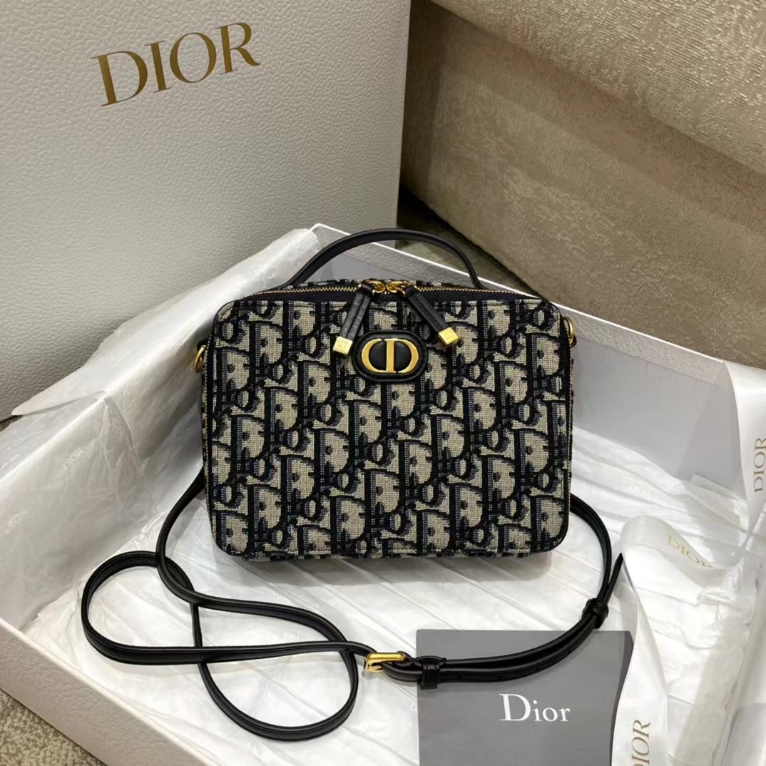 Dior Monogram Camera Bag Box Bag Crossbody Handbag