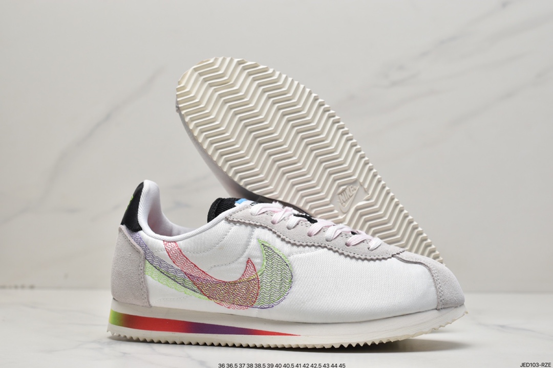 150 耐克/NK Classic Cortez Leather 阿甘复古初代皮革慢跑鞋 DR5491-100