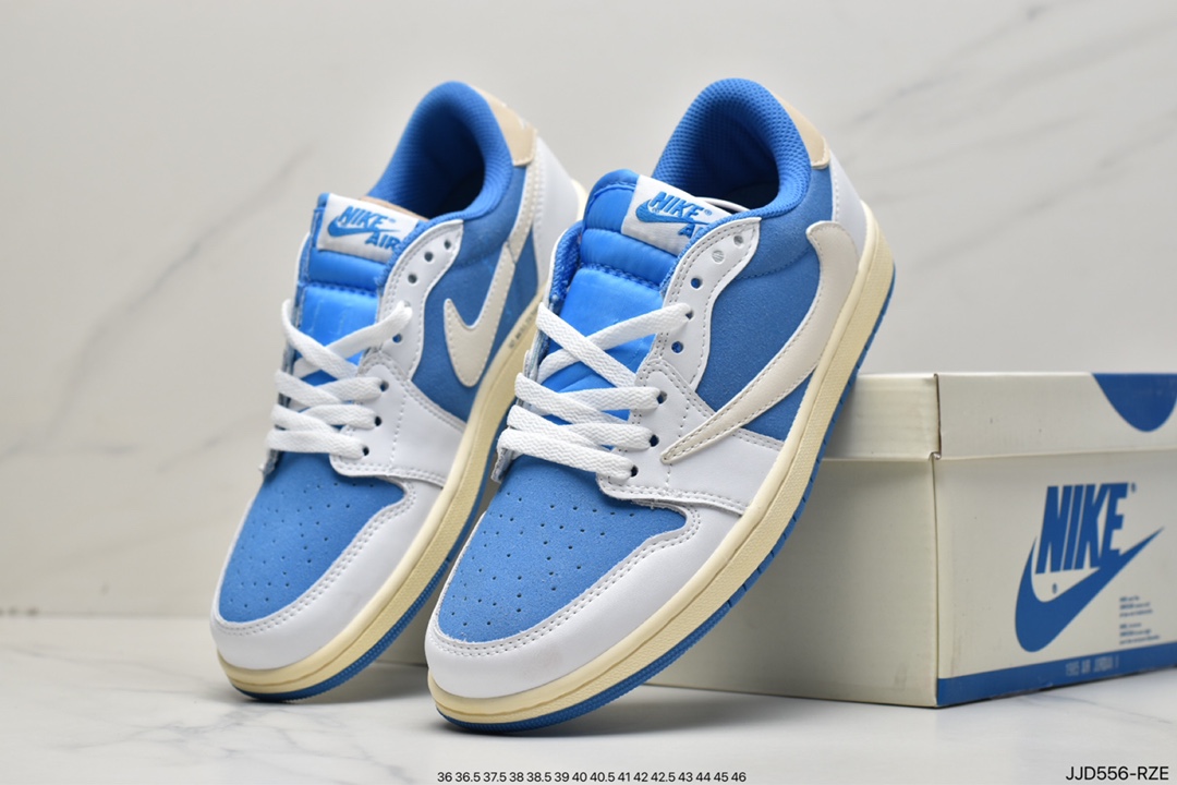 130 乔丹Air Jordan 1 Low 白蓝倒钩 CQ4277-212
