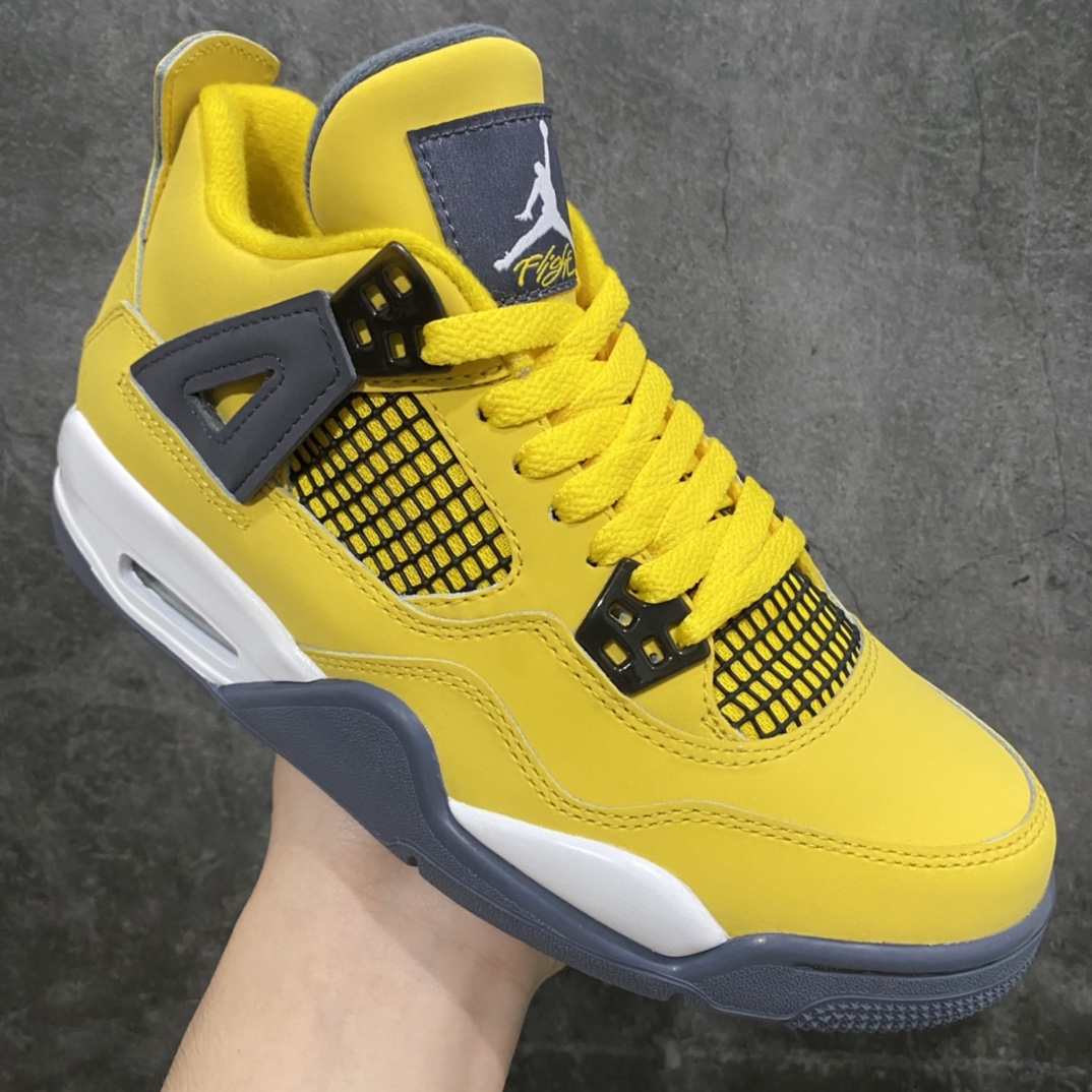 图片[3]-莞产纯原版AJ4电母女鞋 Air Jordan 4“Tour Yellow”黑黄电母 货号：408452-700 市售最强版女鞋 毋庸置疑 原盒原配 独配家原鞋拆开解发 原楦原纸板开发全 市场最纯四正代版型 原真底实气垫 回弹馈反充足 完美楦鞋打造 市面最高工艺 一切细节如实图拍 所见即所得 尺码：36 36.5 37.5 38 38.5 39 40-选品中心