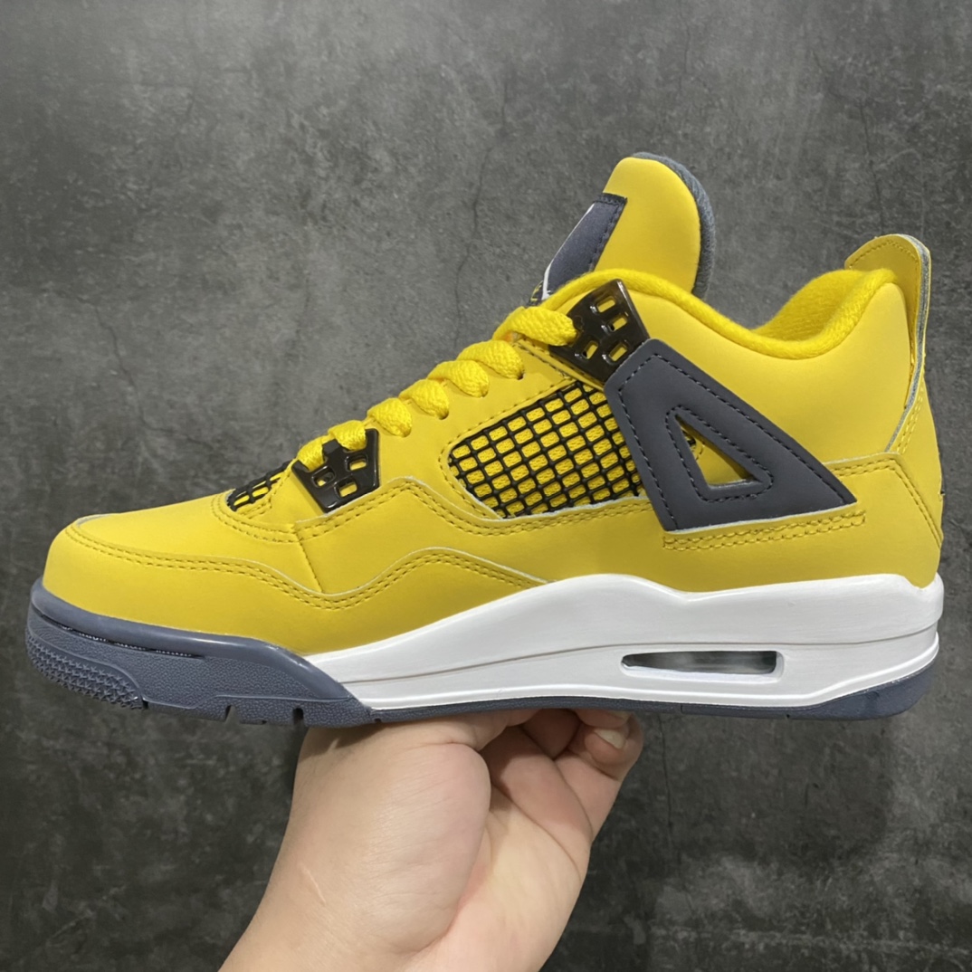 图片[2]-莞产纯原版AJ4电母女鞋 Air Jordan 4“Tour Yellow”黑黄电母 货号：408452-700 市售最强版女鞋 毋庸置疑 原盒原配 独配家原鞋拆开解发 原楦原纸板开发全 市场最纯四正代版型 原真底实气垫 回弹馈反充足 完美楦鞋打造 市面最高工艺 一切细节如实图拍 所见即所得 尺码：36 36.5 37.5 38 38.5 39 40-选品中心