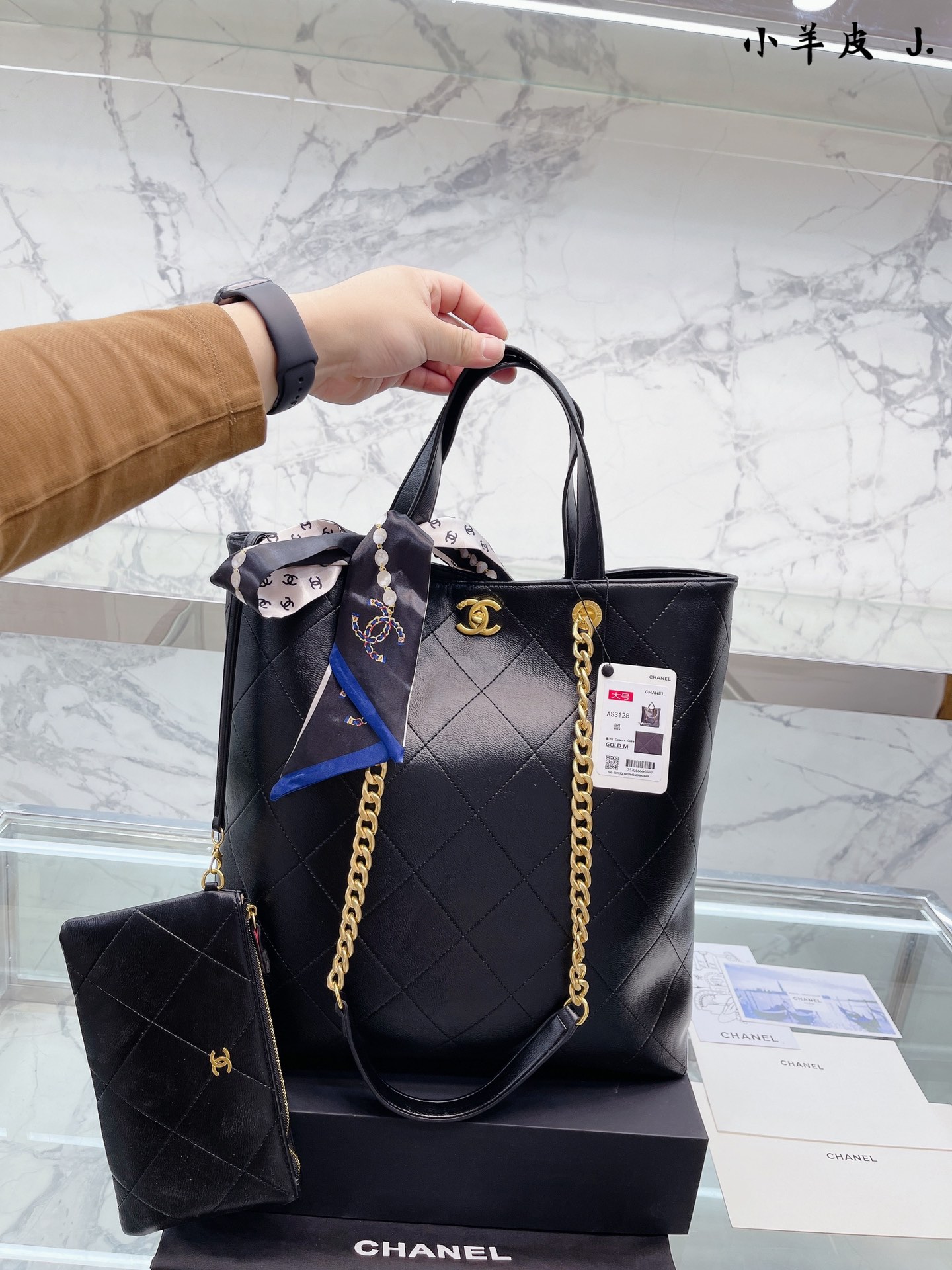 K0 立款 Chanel 手提托特包 搭配很适这季节 复古氛围感瞬间拉满 尺寸38 39cm 配盒子