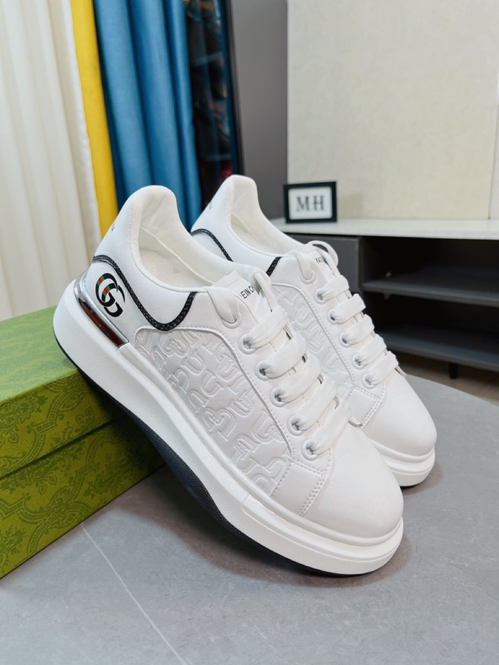 I5 Gucci  古奇 GUCCI休闲鞋香港顶级原单 经典回归 进口意大利进口牛皮设计真皮内里真皮垫脚。柔软防滑橡胶大底， 高品质打造 流畅的宣型 精细的做工 ，时尚又休闲，码数 38-44