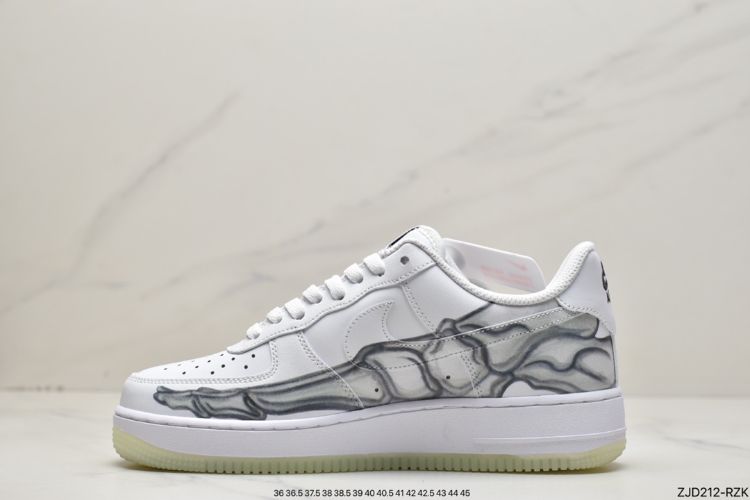 240 Nike Air Force 1 ”Skeleton” 骨骼万圣节骨头 BQ7541-100