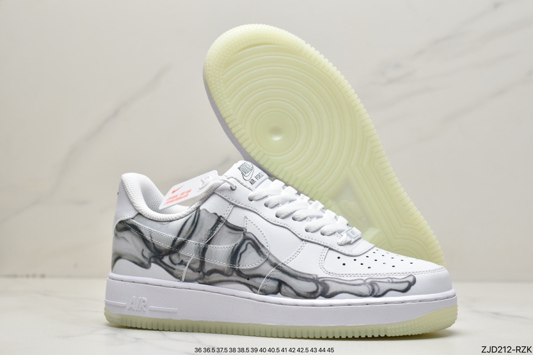 240 Nike Air Force 1 ”Skeleton” 骨骼万圣节骨头 BQ7541-100