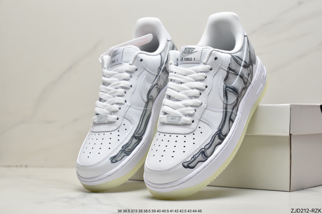 240 Nike Air Force 1 ”Skeleton” 骨骼万圣节骨头 BQ7541-100