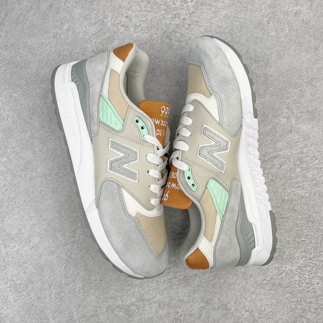 图片[3]-＃K版纯原 New Balance M998 Made in USA NB新百伦高端美产血统系列经典复古休闲运动慢跑鞋 NB998 诞生于 1993 年，作为第一双使用 ABZORB 缓冲材料的鞋款，一经发售就受到大量消费者的热烈追捧，如今已经成为了历久不衰的经典代表鞋款之一。原楦原数据开发版型 以优质面料制成鞋面结构。鞋面采用经典网眼布材质，辅以绒面革覆盖，带来更加清爽舒适的穿着体验。鞋舌上标记的 \\\”998\\\” 字样增强鞋款辨识度的同时，为鞋款注入更多动人细节。鞋款采用 ABZORB 缓冲材料的中底，通过缓冲和压缩阻力相结合来吸收冲击，稳定性高，不易打滑，助你畅享舒适有型的运动体验。采用猪巴革组合网织鞋面材质 后跟嵌入TPU装饰条稳固 升级原装5层独立私模 尺码：36 36.5 37 38 39.5 40 40.5 41.5 42 42.5 43 44 44.5 45-选品中心