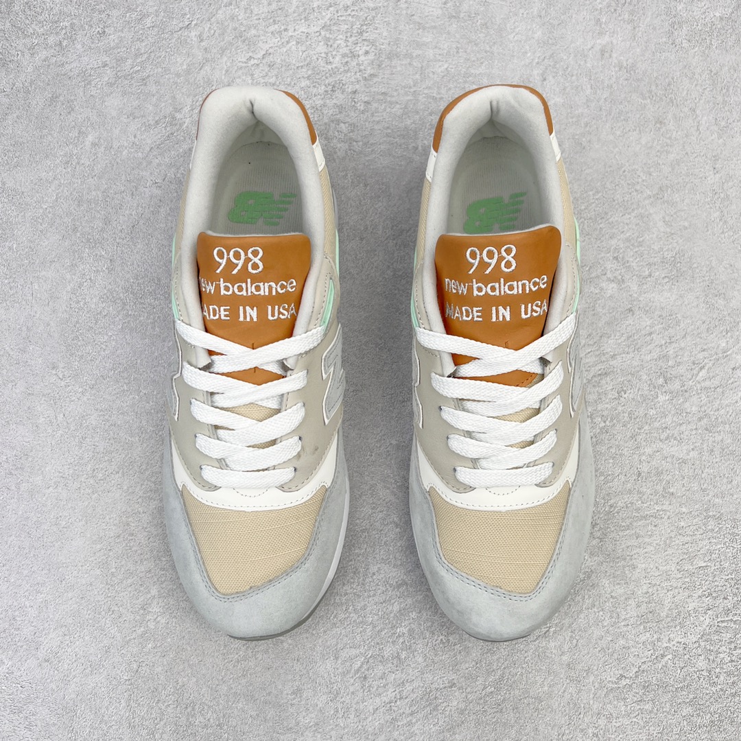 图片[2]-＃K版纯原 New Balance M998 Made in USA NB新百伦高端美产血统系列经典复古休闲运动慢跑鞋 NB998 诞生于 1993 年，作为第一双使用 ABZORB 缓冲材料的鞋款，一经发售就受到大量消费者的热烈追捧，如今已经成为了历久不衰的经典代表鞋款之一。原楦原数据开发版型 以优质面料制成鞋面结构。鞋面采用经典网眼布材质，辅以绒面革覆盖，带来更加清爽舒适的穿着体验。鞋舌上标记的 \\\”998\\\” 字样增强鞋款辨识度的同时，为鞋款注入更多动人细节。鞋款采用 ABZORB 缓冲材料的中底，通过缓冲和压缩阻力相结合来吸收冲击，稳定性高，不易打滑，助你畅享舒适有型的运动体验。采用猪巴革组合网织鞋面材质 后跟嵌入TPU装饰条稳固 升级原装5层独立私模 尺码：36 36.5 37 38 39.5 40 40.5 41.5 42 42.5 43 44 44.5 45-选品中心