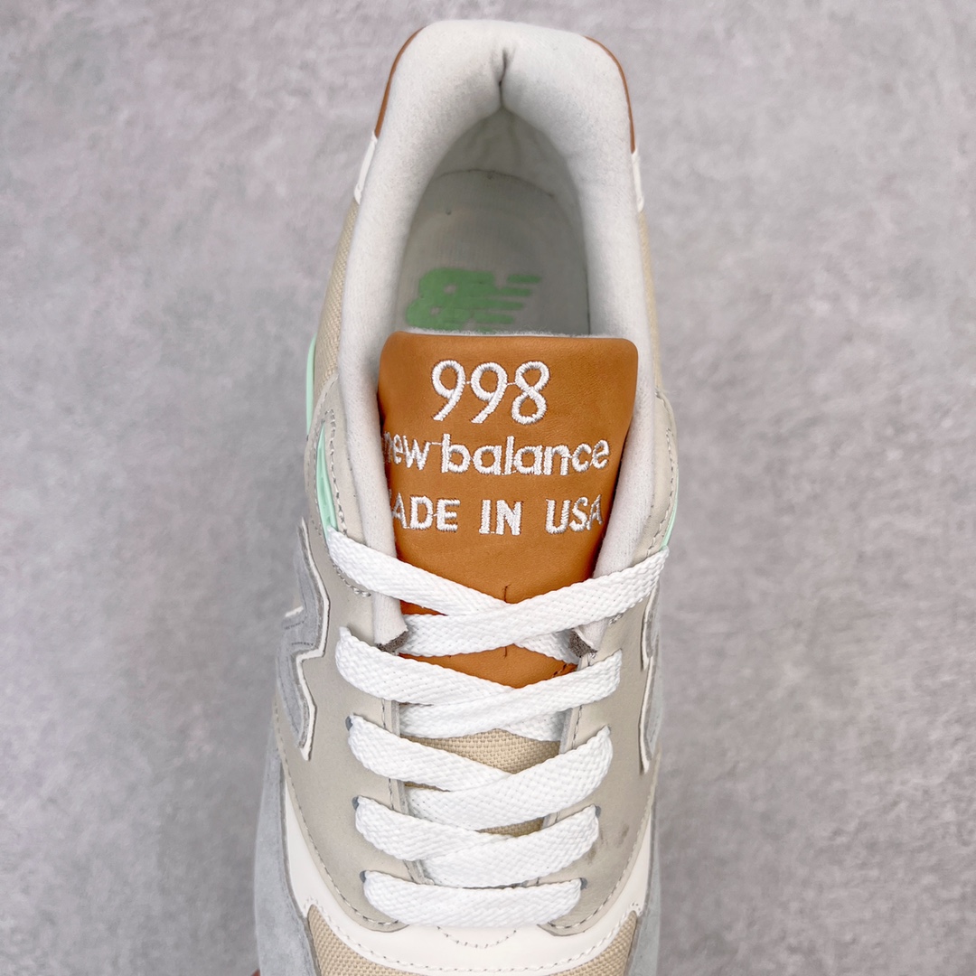 图片[5]-＃K版纯原 New Balance M998 Made in USA NB新百伦高端美产血统系列经典复古休闲运动慢跑鞋 NB998 诞生于 1993 年，作为第一双使用 ABZORB 缓冲材料的鞋款，一经发售就受到大量消费者的热烈追捧，如今已经成为了历久不衰的经典代表鞋款之一。原楦原数据开发版型 以优质面料制成鞋面结构。鞋面采用经典网眼布材质，辅以绒面革覆盖，带来更加清爽舒适的穿着体验。鞋舌上标记的 \\\”998\\\” 字样增强鞋款辨识度的同时，为鞋款注入更多动人细节。鞋款采用 ABZORB 缓冲材料的中底，通过缓冲和压缩阻力相结合来吸收冲击，稳定性高，不易打滑，助你畅享舒适有型的运动体验。采用猪巴革组合网织鞋面材质 后跟嵌入TPU装饰条稳固 升级原装5层独立私模 尺码：36 36.5 37 38 39.5 40 40.5 41.5 42 42.5 43 44 44.5 45-选品中心