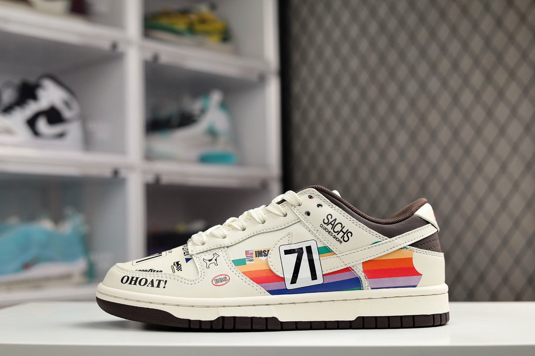 H0 NK Dunk Low 创意涂鸦联名 原装头层材料 用料绝不含糊 独家版型蒸餾加工帶來的是更好的视觉和脚感体验 清洁度 电绣工艺 皮料切割干净无任何毛边 细节完美