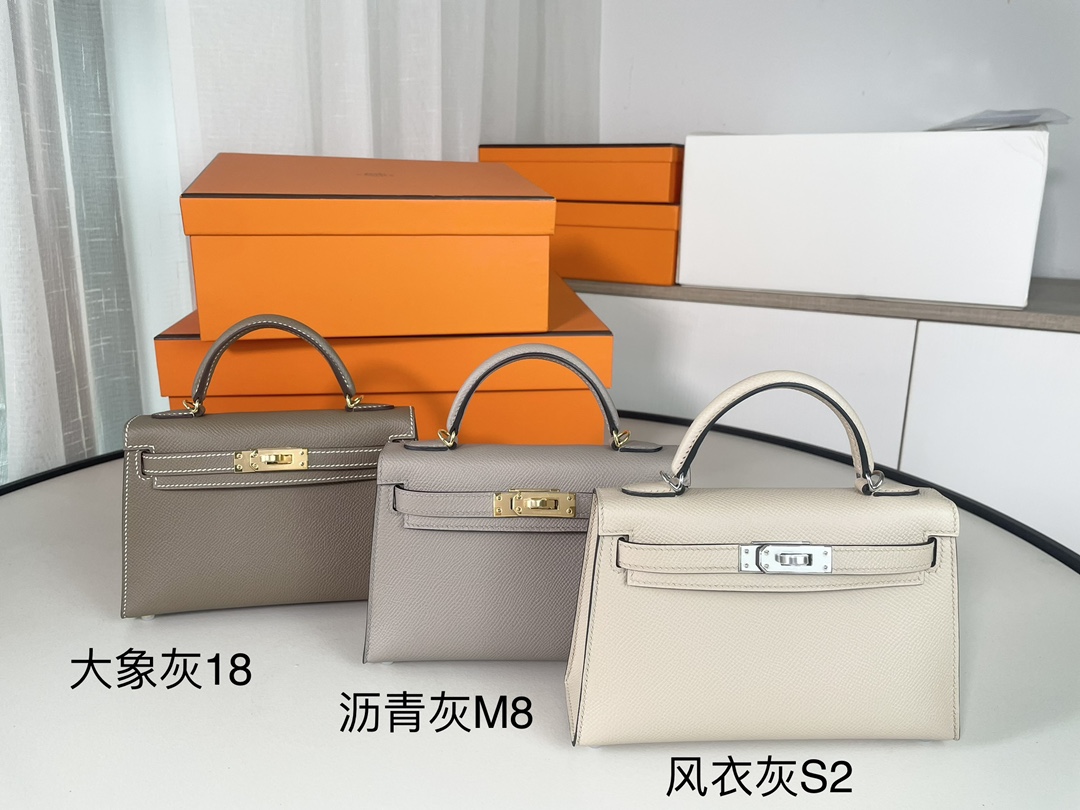 Hermes Bags Handbags Elephant Grey