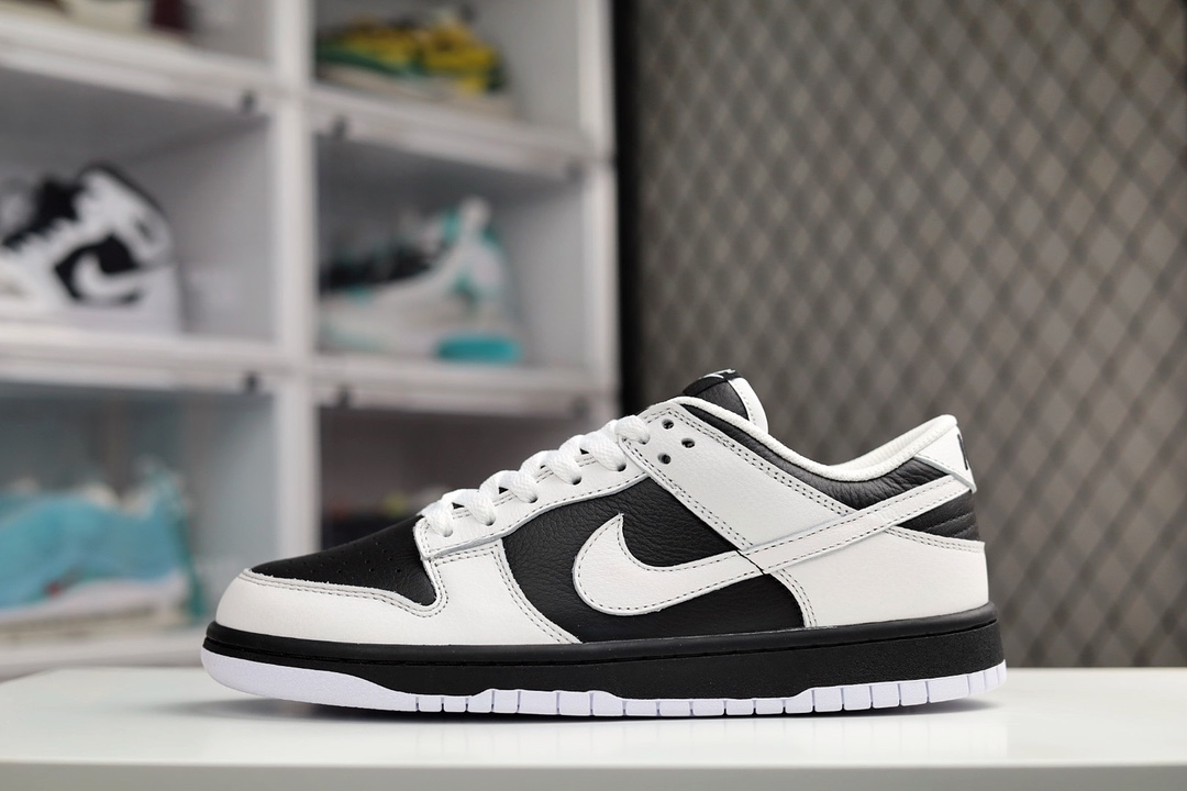 I0 NK SB Dunk Low “Reverse Panda” 反转熊猫 纯原生产线出品独家原版原盒开模打造原厂织唛标 一致匹配原版原楦原纸板开发 匹配原版98%以上后跟垫棉独家呈现 后跟反口里弧度正确全新后跟电绣 电绣针数与正品一致原厂皮料 质感无敌