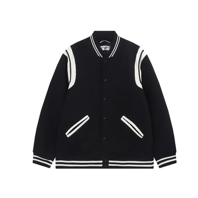 Replica US Yves Saint Laurent New Clothing Coats & Jackets Splicing Unisex