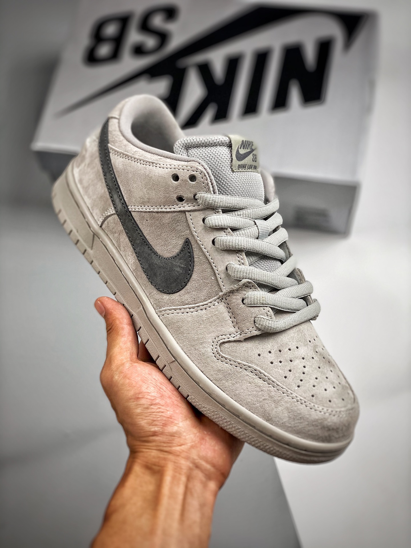 Núcleo 2 Nk Dunk SB Low gris, producción original de fábrica grande, lanzamiento con fotos reales, material de capa sup…