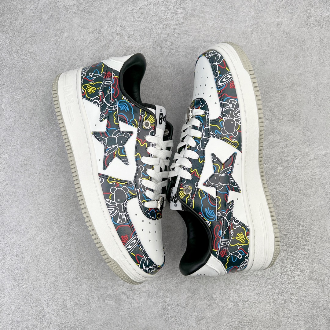 图片[3]-＃C版纯原 Bape Sta To Low 明星同款 猿人头经典漆皮低帮运动休闲板鞋 全套原纸板楦头开发 确保原汁原味 市场最完美低趴版型 一比一鞋头弧度高度鞋身弧度 外贸平台指定订单 匠心打造 开发时长超过半年 独家私模磨具冲刀加持 原厂特供皮料光泽色卡零偏差 内里均采用市场最好的超软原厂填充棉 原数据进口机台高频印压LOGO 最高QC检验标准 控制溢胶瑕疵 深浅定位均保持zp一致 中底嵌入Ortholite缓震材质 全套原包装 包含猿人logo 定制防尘袋 尺码：36 36.5 37 38 38.5 40 40.5 41 42 42.5 43 44 44.5 45 46-选品中心